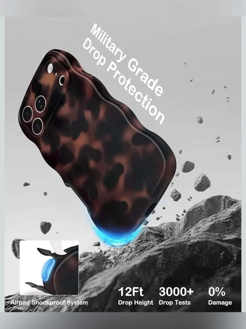 Stylish Brown Tortoiseshell IPhone 17 Pro Max Case - Fits Popular Cell Phones